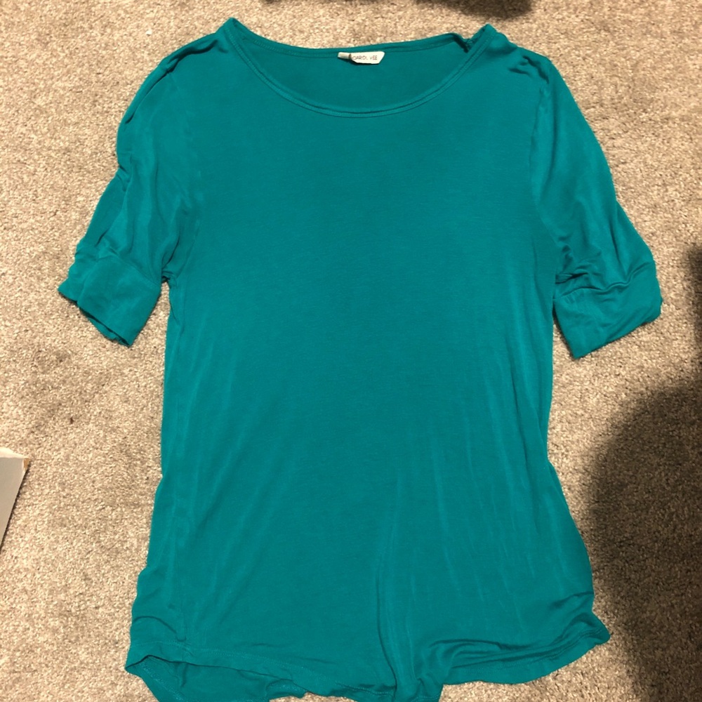 Lightweight Teal Short-Sleeve Women’s Blouse